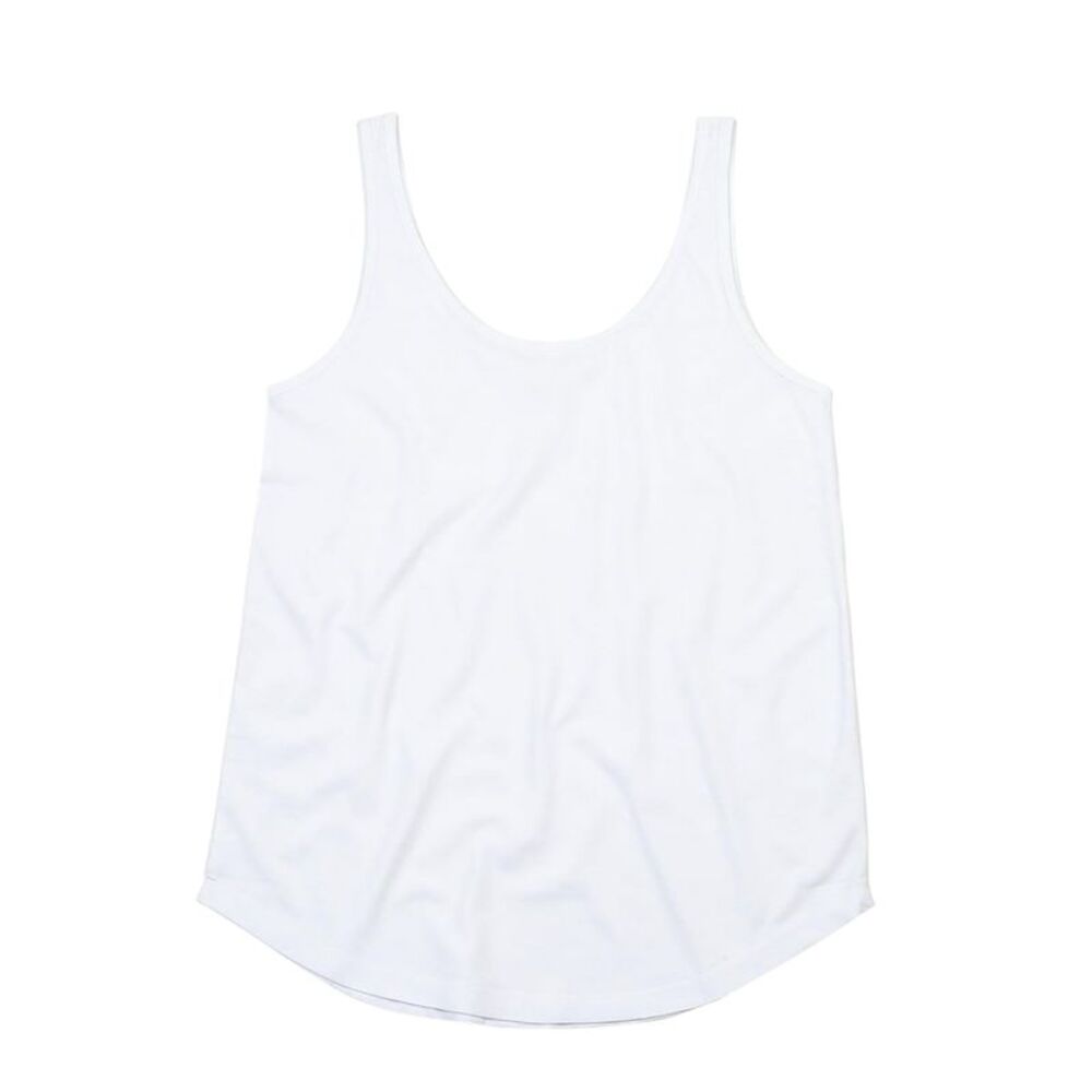Mantis Womens/Ladies Relaxed Tank Top / White